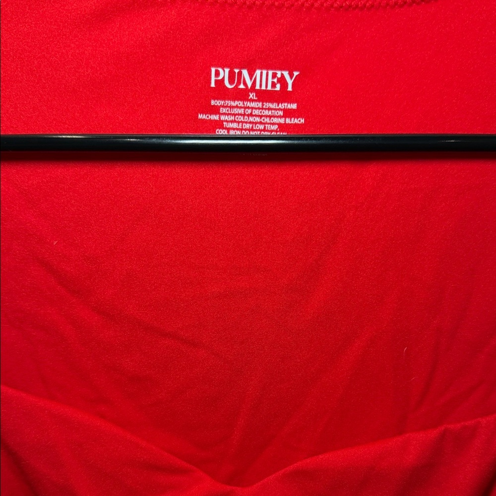 NWT Pumiey Red Long Sleeve Bodysuit - Picture 2 of 3